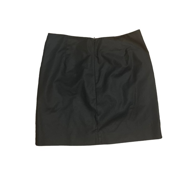 Banana Republic Mini Skirt Size 2 Black Gold Zipper Detail - Picture 3 of 7